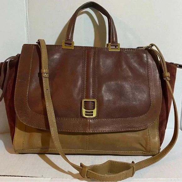 Via pepubblica plum beige leather unisex  briefcase ideas for work travel - Picture 5 of 15